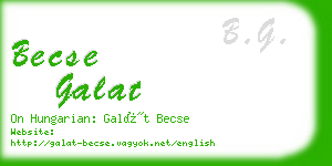 becse galat business card